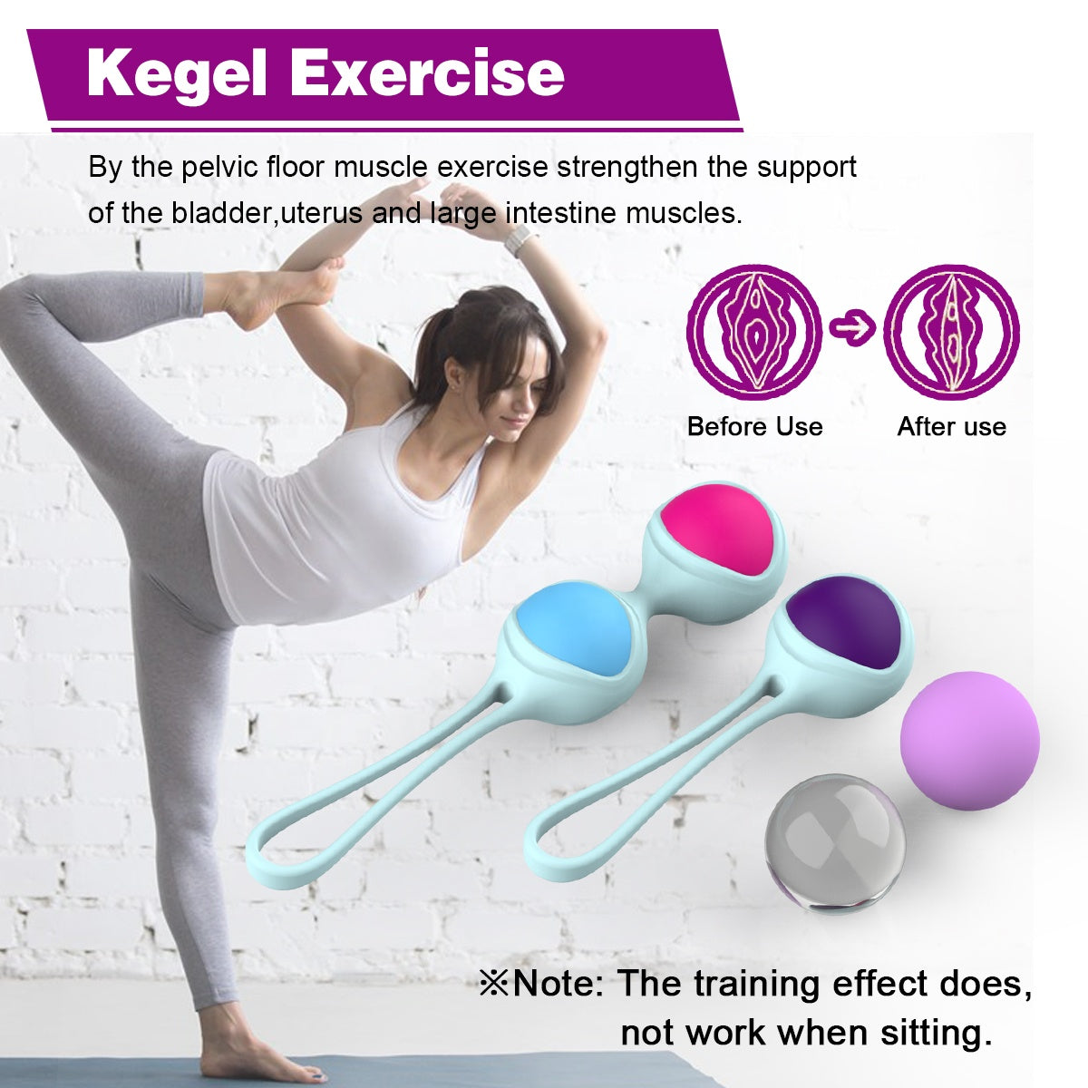 Variable Weight Kegel Ball for Bladder Control Vaginal Tighter Training Kit