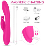 9 Vibrations Waterproof Powerful Rabbit Vibrator with Heating Function