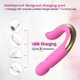 Rechargeable 7 Frequencies G-Spot Dildo Vibrator Clitoral Stimulation
