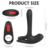 Multiple Lock Vibrating Penis Cock Ring G-Spot Clitoral Teaser 9 Modes