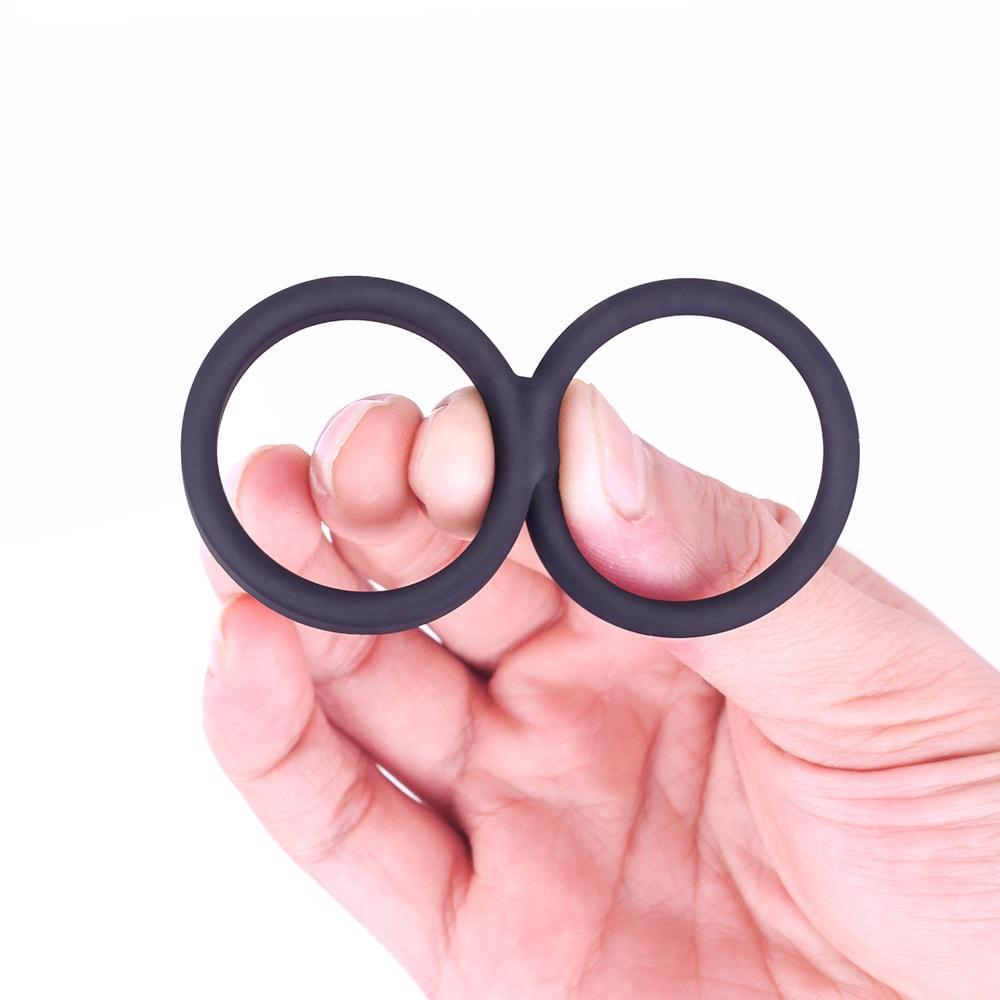 Silicone Dual Penis Ring Premium Stretchy Erection Enhancing Sex Toy
