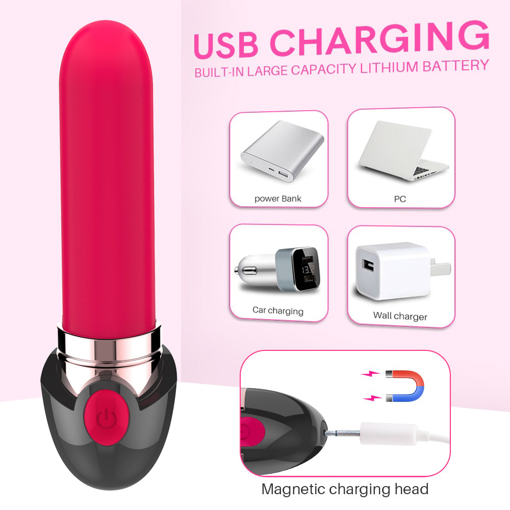Bullet Vibrator 10-Frequency Mini Lipstick Clitorial Stimulation Toys